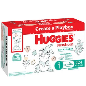 Huggies Unisex Ultimate Nappies Size 1 Newborn (Up to 5 kg) 224 Nappies