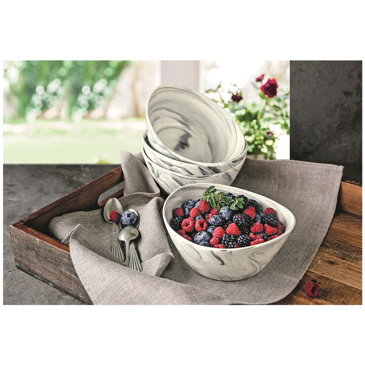 Over & Back Marble Porcelain Bowls 4pc Costco Australia