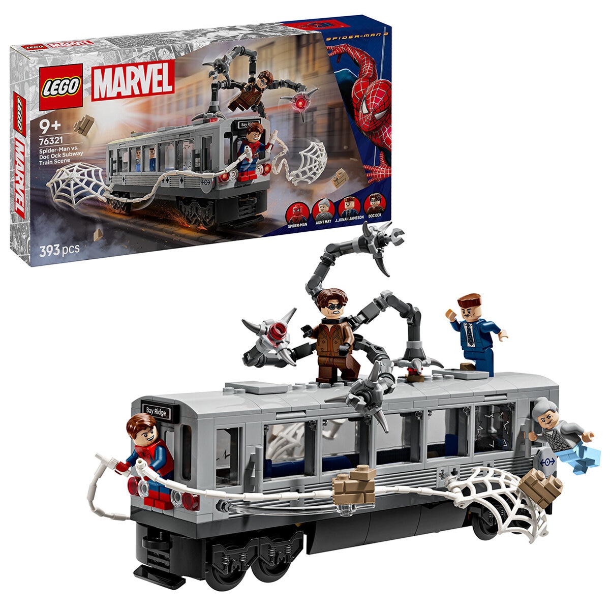 LEGO Marvel Spider-Man vs. Doc Ock Subway Train Scene 76321