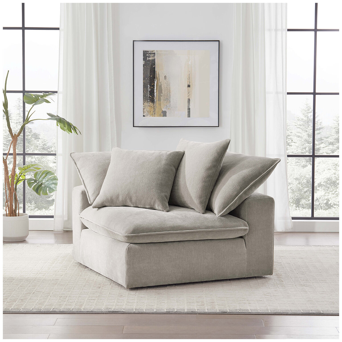 Aiden & Ivy Corner Sofa With 2 Pillows Of The Sereen Sectional