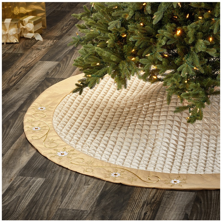 Christmas Tree Skirt 167.64cm Gold Quilted | Costco Australia