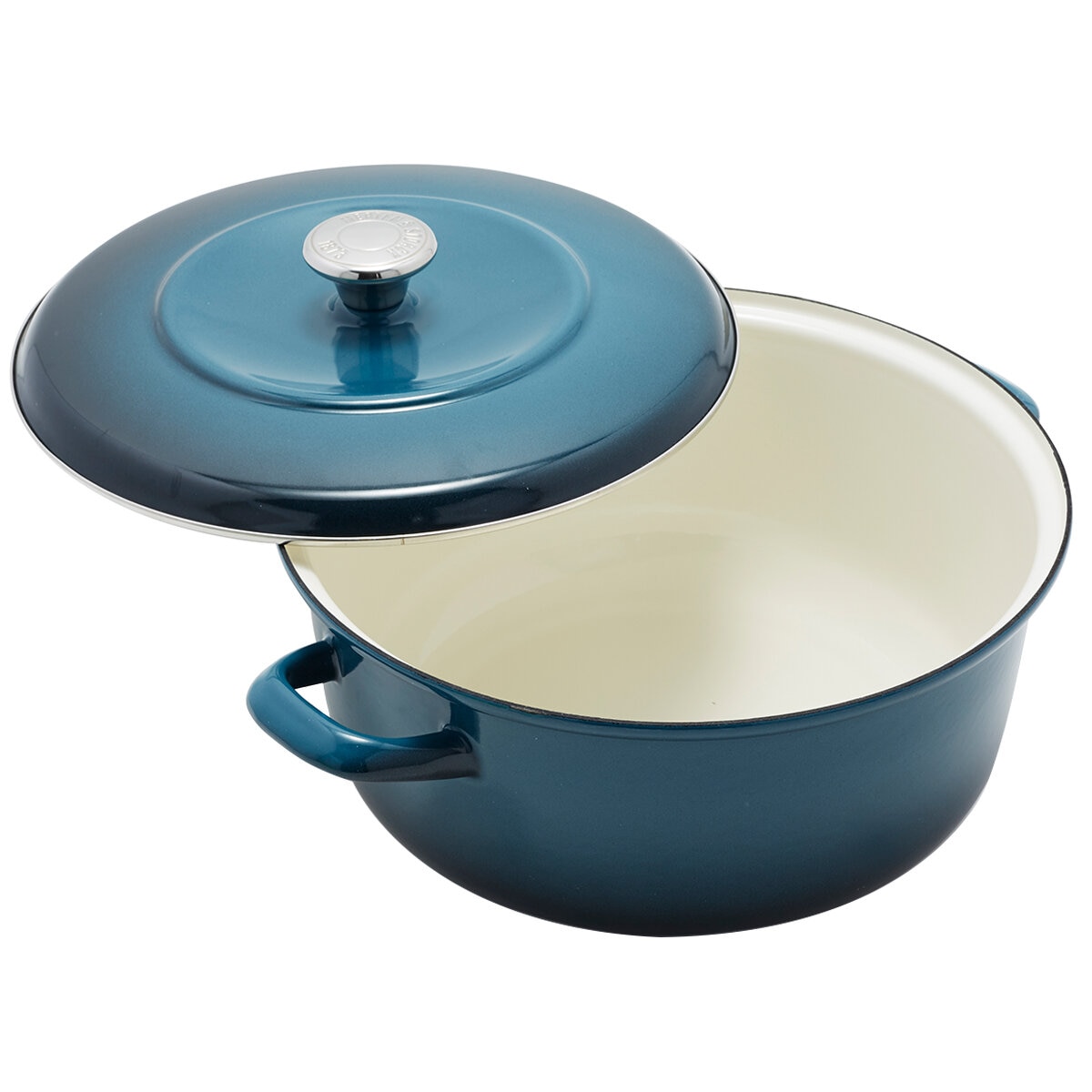 Merton & Storck Enameled Iron Dutch Oven 5L Petrol