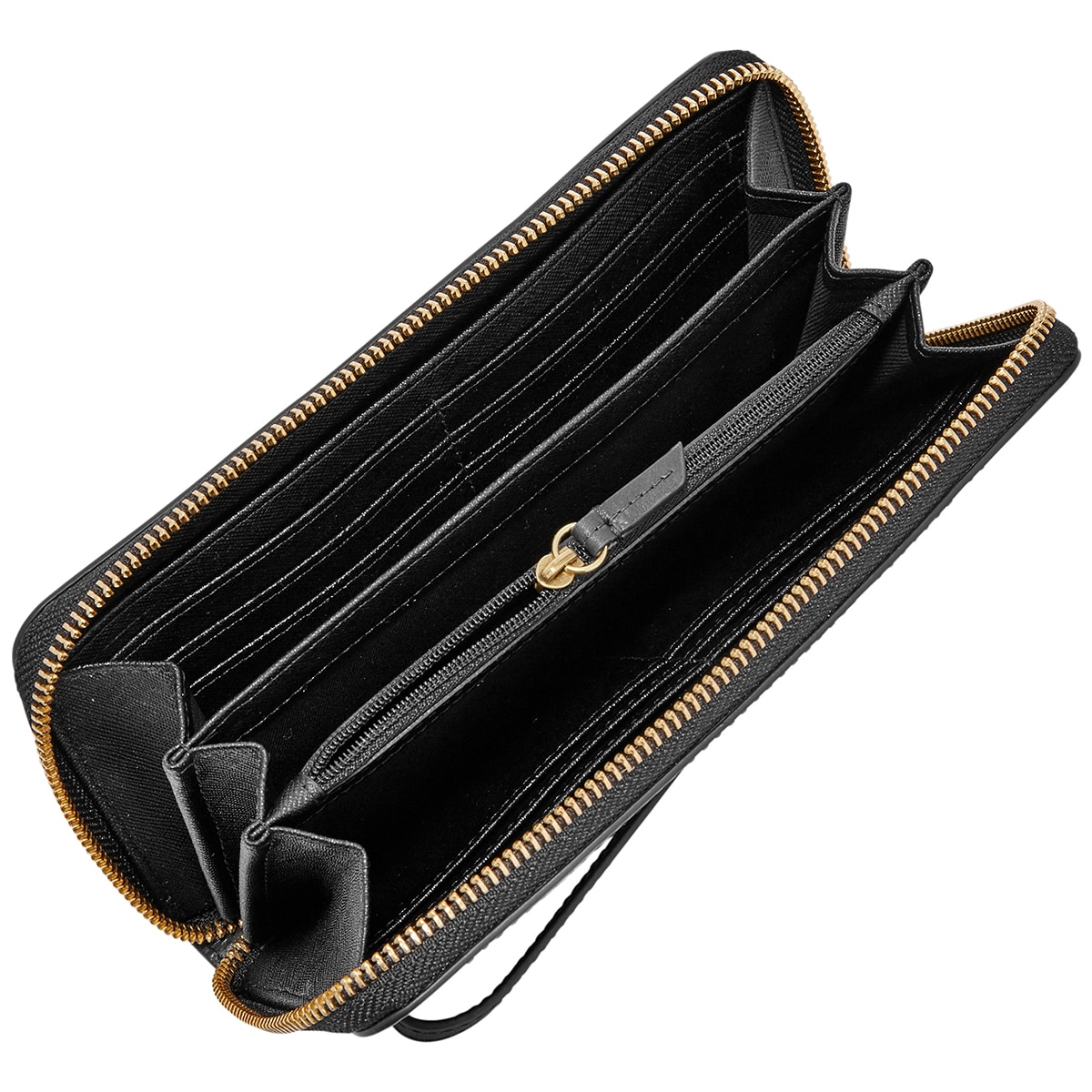 Fossil Women's Emma Large Zip Wallet - Black
