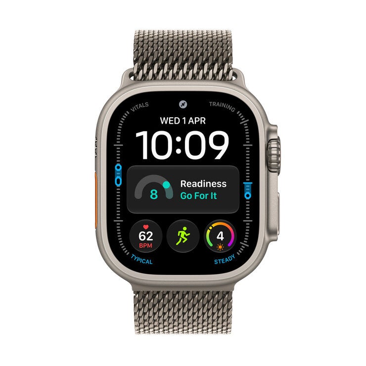 Apple Watch Ultra 4 GPS + Cellular 49mm Natural Titanium Case with Natural Titanium Milanese Loop Apple Watch Ultra 4 GPS + Cellular 49mm Natural Titanium Case with Natural Titanium Milanese Loop