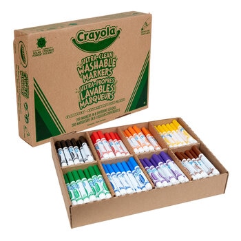 Crayola Classic Washable Coloured Markers Classpack 200 Count