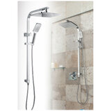 Presenza Chrome Shower Panel With Sliding Adjustable Shower Holder