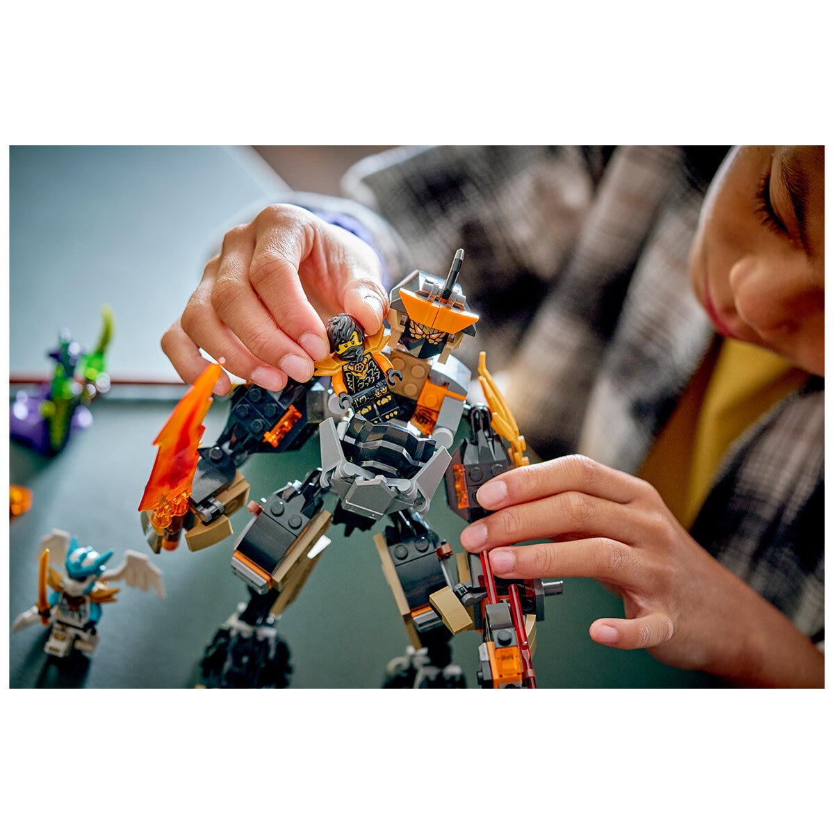 LEGO NINJAGO Cole’s Mission Mech & Dragon Zane 71854