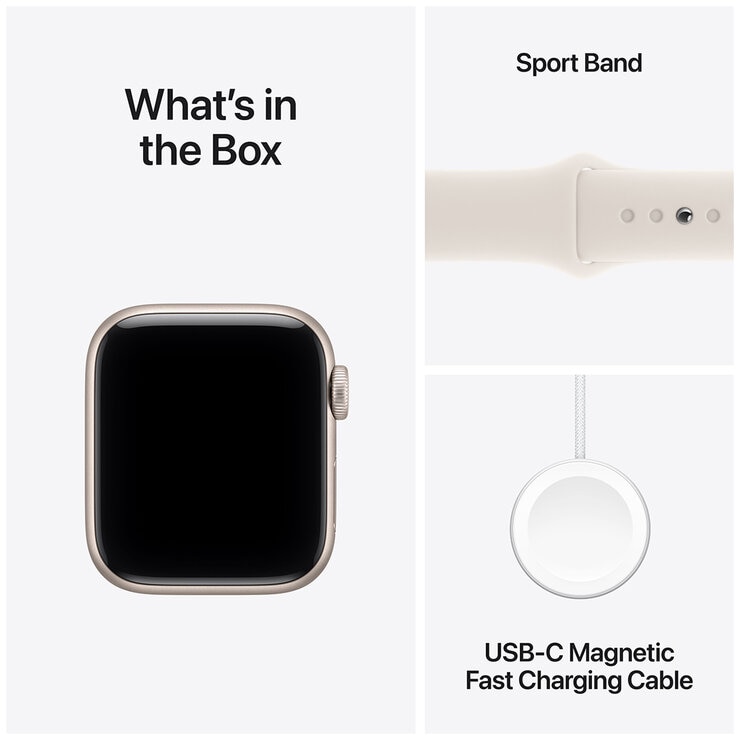 Apple Watch SE 3&nbsp;Starlight Aluminium Case With Starlight Sport Band