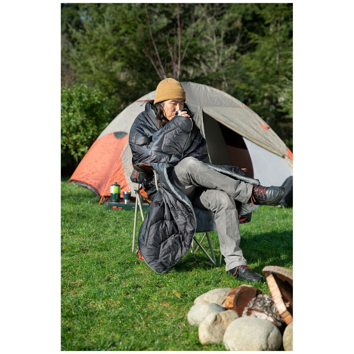 Alptrek Outdoor Adventure Camping Blanket Black