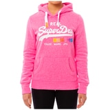 Superdry Women's Hoodie - Fluro Pink Snowy White