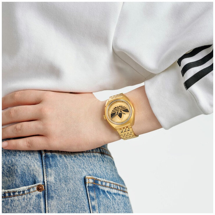 Adidas Originals Edition One Gold Tone Stainless Steel Watch AOFH23509