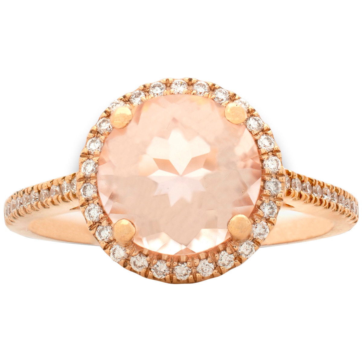 Round 14KT Rose Gold and Diamond Ring Costco