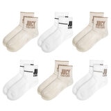 Juicy Couture Quarter Crew Women's Sock 6 Pack White/Cream Juicy Couture Quarter Crew Women's Sock 6 Pack White/Cream