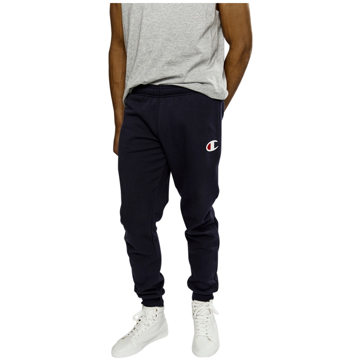 Champion Men's C Logo Cuff Pants Heather Navy