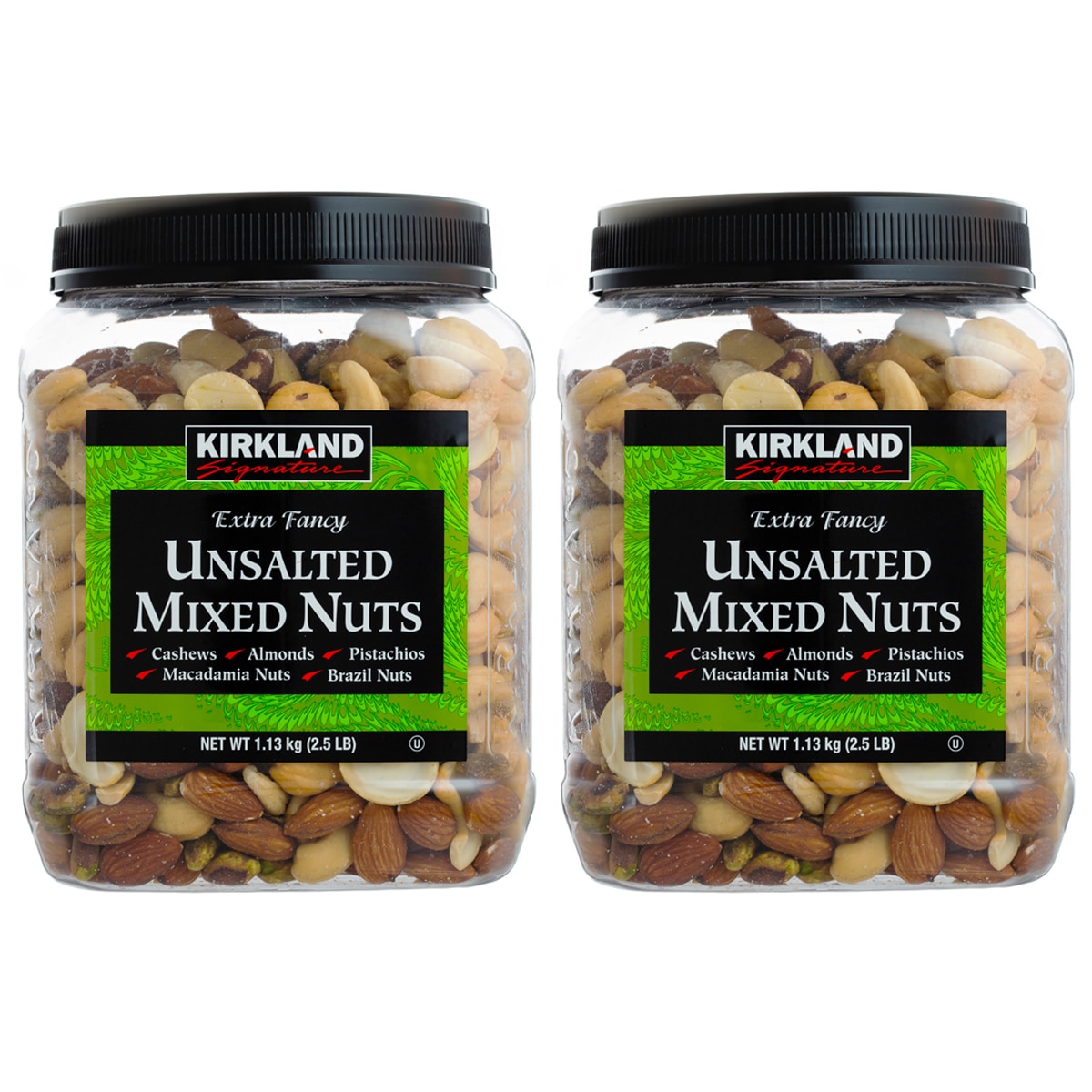 Kirkland Signature Extra Fancy Unsalted Mixed Nuts 2 x 1.13kg Costco