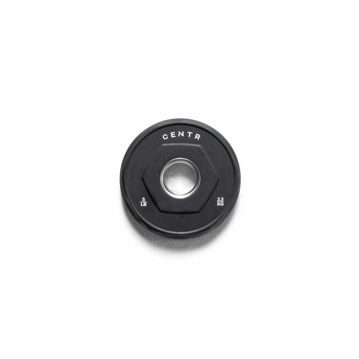 Centr 136kg Rubber Olympic Weight Set With Bar