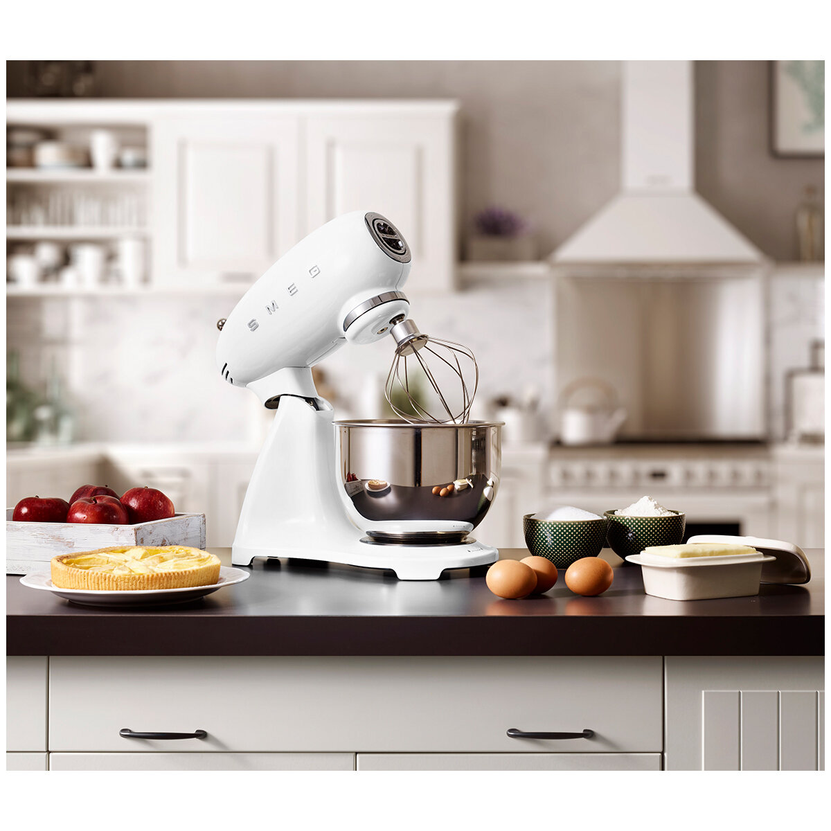 Smeg 50's Style Stand Mixer White SMF03WHAU