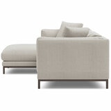 Valencia Bergen Fabric Sectional Lounge Left Chaise Beige Valencia Bergen Fabric Sectional Lounge Left Chaise Beige