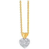 0.26ctw Diamond Double Heart Pendant