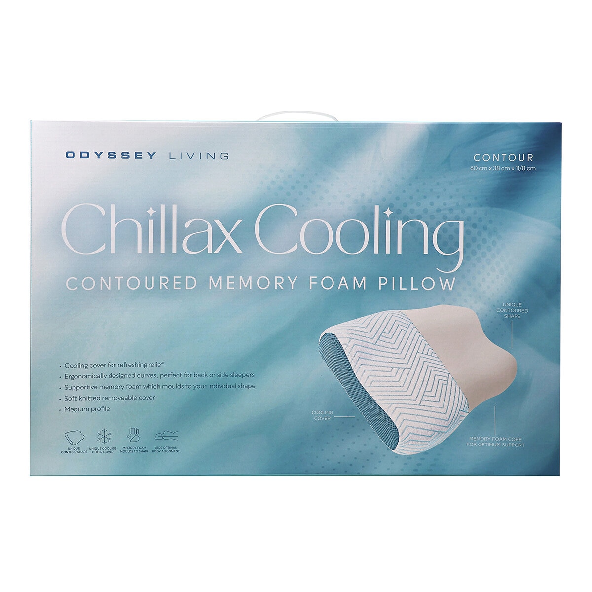 Odyssey Living Contour Memory Foam Pillow