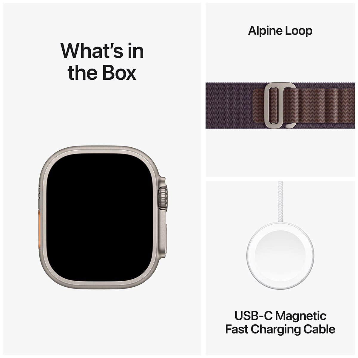 Apple Watch Ultra 2 GPS + Cellular, 49mm Titanium Case with Indigo Alpine Loop - Medium
