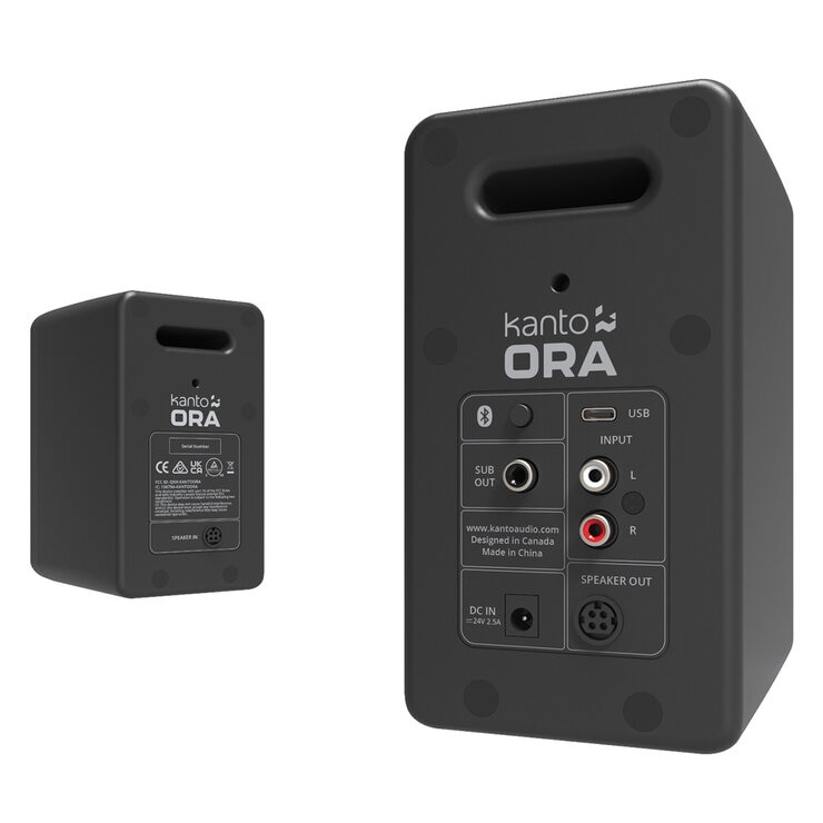 Kanto ORA 100W Powered Reference Desktop Computer Speakers Black KO-ORA-1