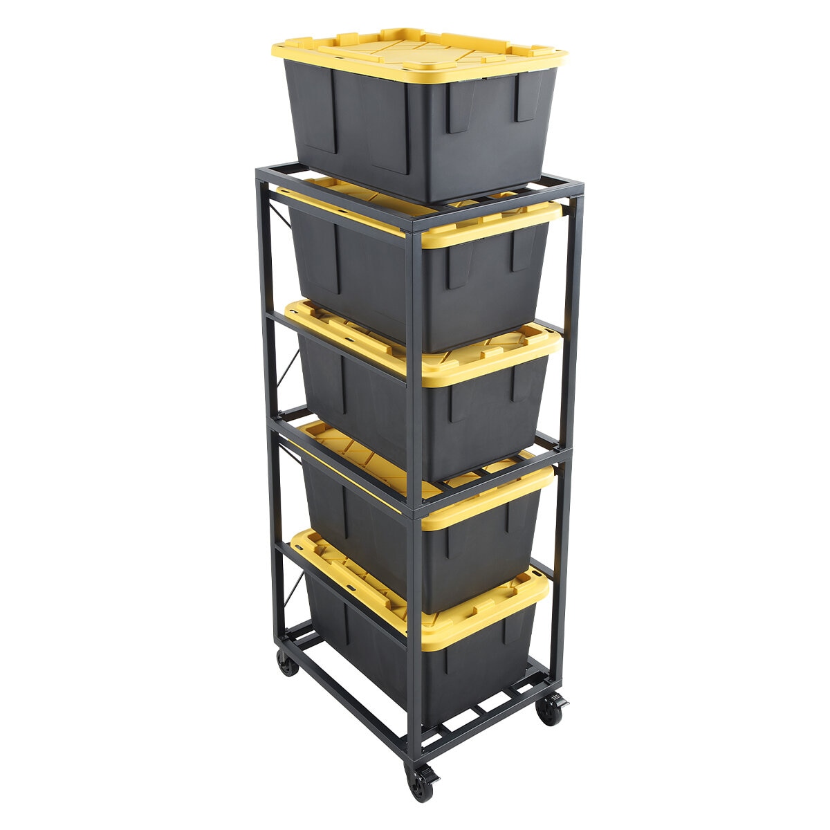 Gorilla 5-Tier Rolling Bin Rack Gorilla 5-Tier Rolling Bin Rack