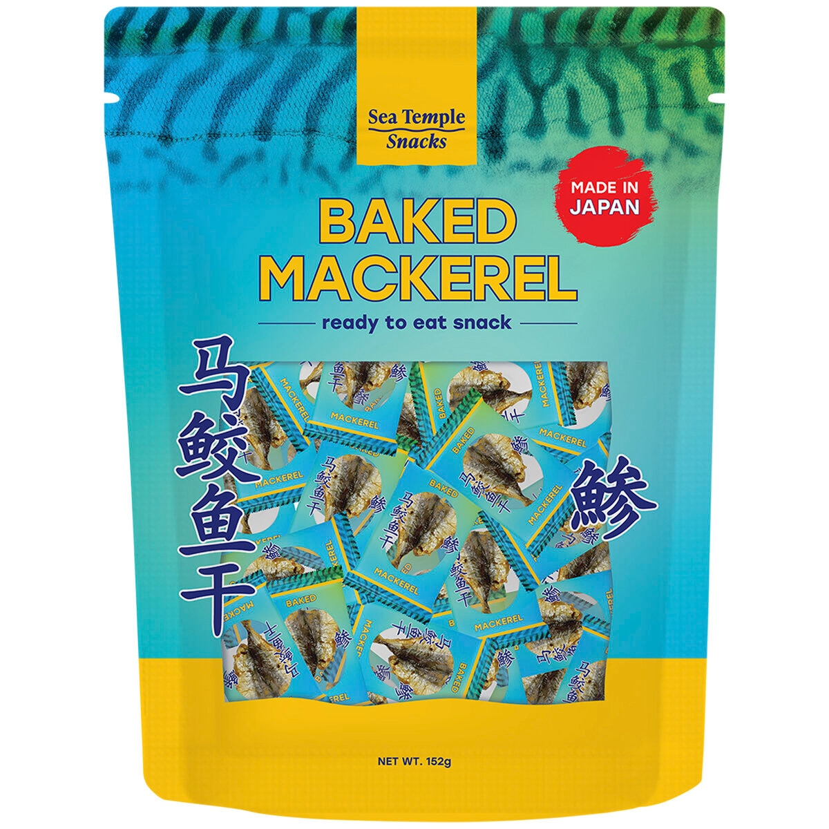 Sea Temple Dried Mackeral Snacks 38x4g