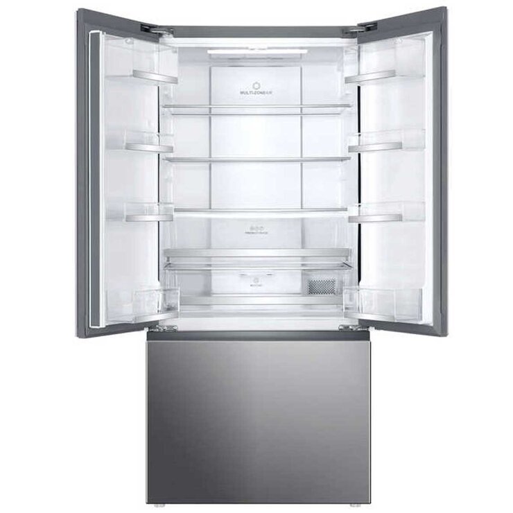 Haier 489L French Door Frost Free Fridge Satina Silver HRF520FS Haier 489L French Door Frost Free Fridge Satina Silver HRF520FS