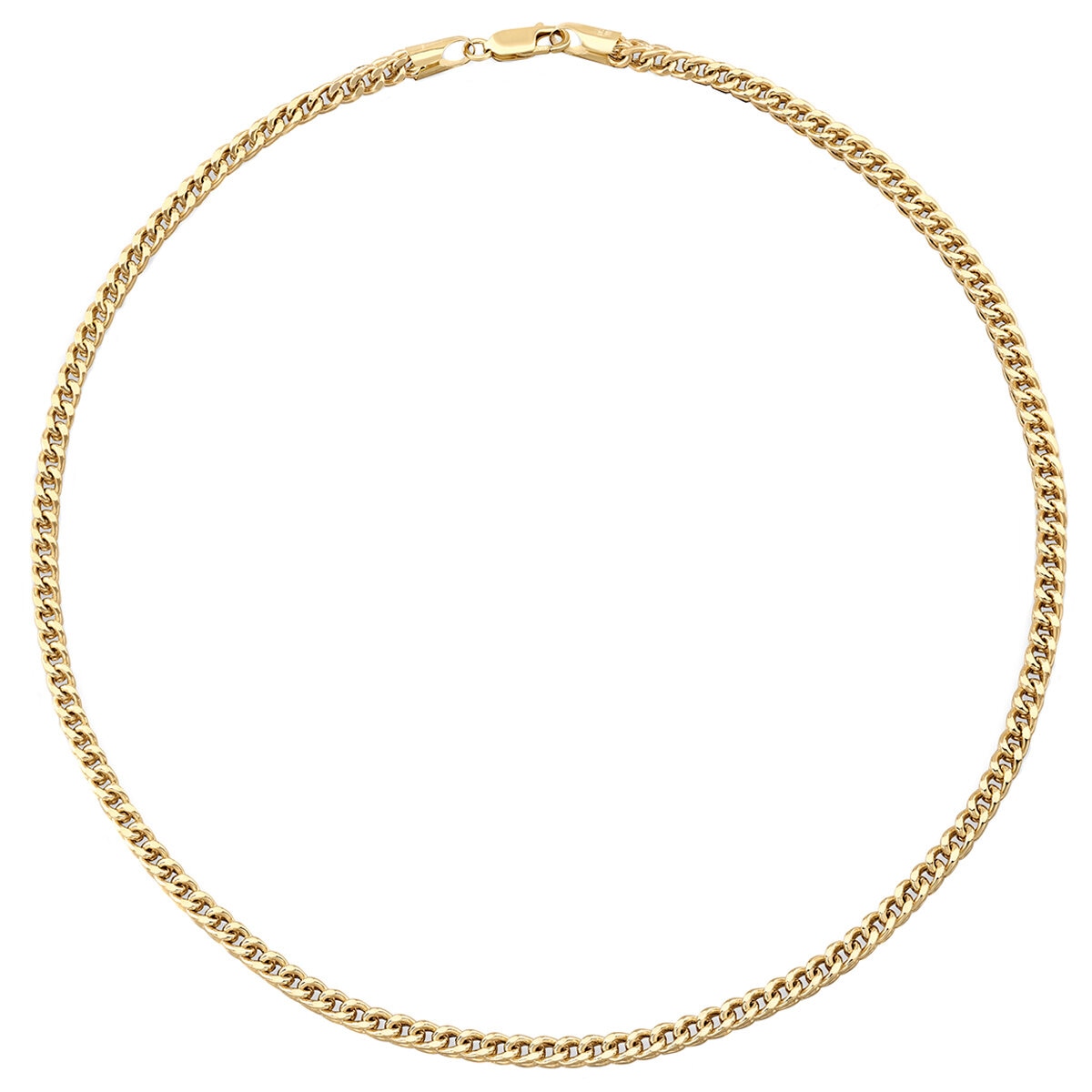 14KT Yellow Gold Squared Franco Chain Necklace