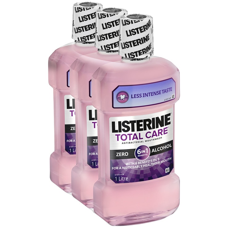 Listerine Total Care Zero Mouthwash 3 x 1L Costco Australia