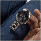 GUESS Parker Silver Tone Multifunction Men's Watch