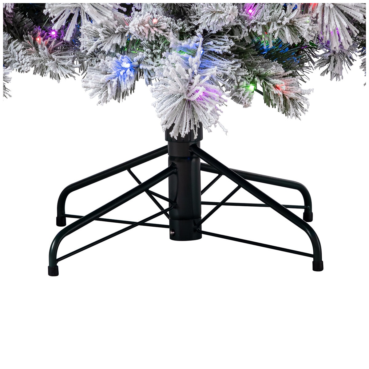Pre-Lit Glitter Flocked Cashmere Artificial Christmas Tree 2.29 m