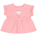 Peanut Shell 2pc Baby Set - Pink Top/Print Pants