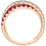 0.45ctw Diamond with Ruby Twist Ring