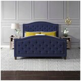 Thomasville Upholstered Queen Bed Blue