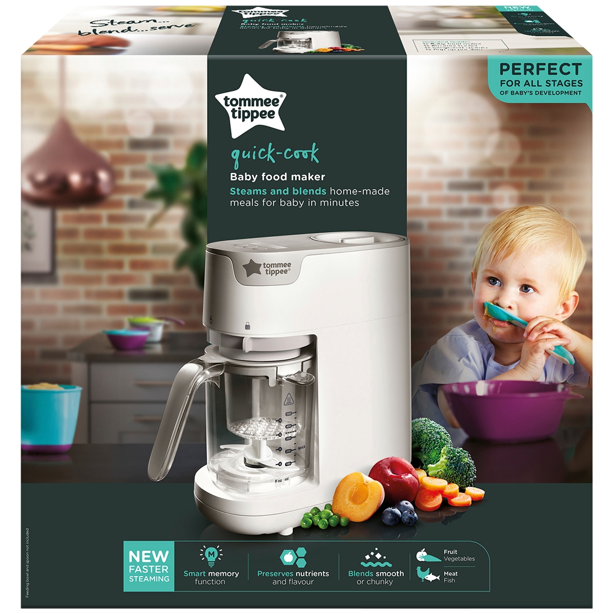 Tommee Tippee Perfect Steamer Baby Food Maker White 223213