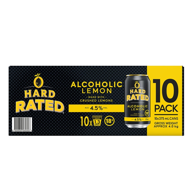 Hard Rated Alcoholic Lemon 10 x 375ml