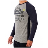 SuperDry LS Tee - Raglen Sleeve - Navy