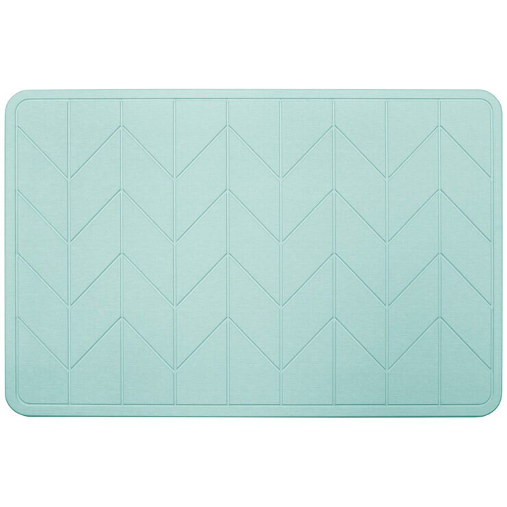 Algodon Dri Bath Stone Mat Blue