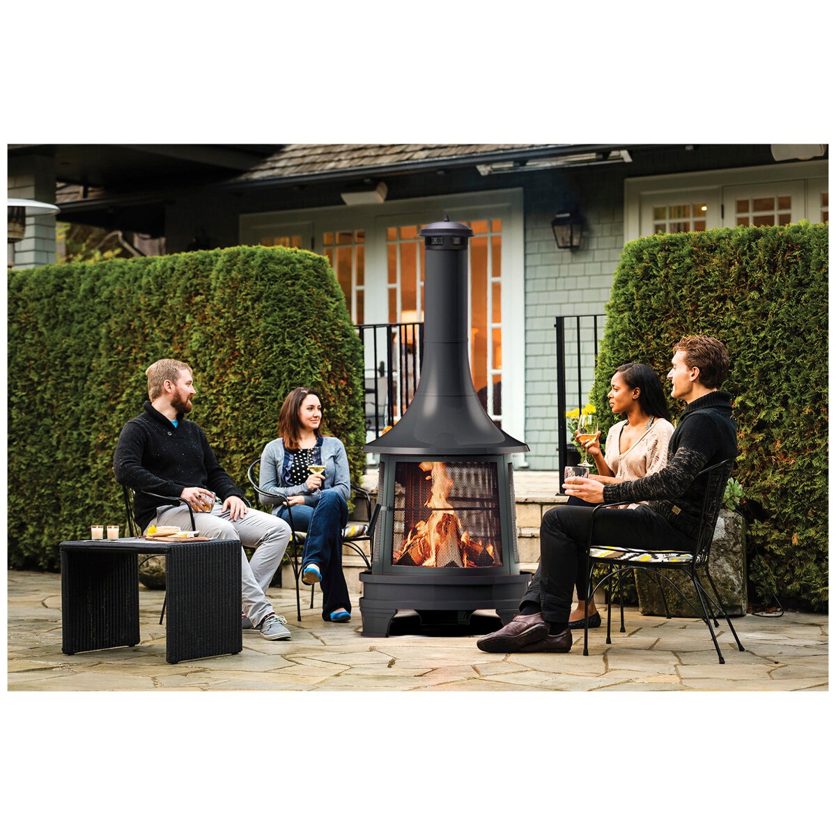 Black Matte Chiminea