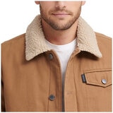 Calvin Klein Canvas Sherpa Jacket Brown
