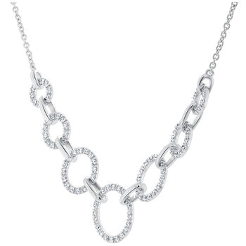 18KT White Gold 0.37ctw Diamond Fashion Necklace
