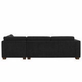 Thomasville 3 Piece Fabric Sectional With Storage Ottoman Thomasville 3 Piece Fabric Sectional With Storage Ottoman