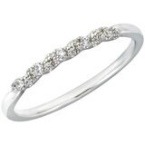 18KT White Gold 0.07CTW Diamond Round Brilliant Cut Ring