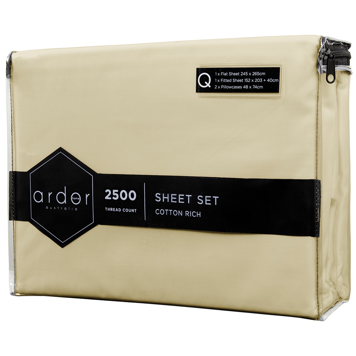 Ardor 2500TC Cotton Rich Sheet Sets King - Linen