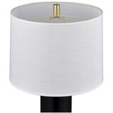 Bridgeport Designs Black Metal Cylinder Table Lamp Black and Honey Brass
