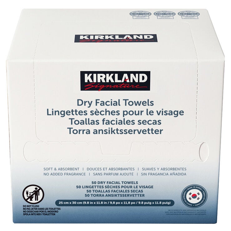 Kirkland Signature Dry Facial Towels 4 x50PK Kirkland Signature Dry Facial Towels 4 x50PK