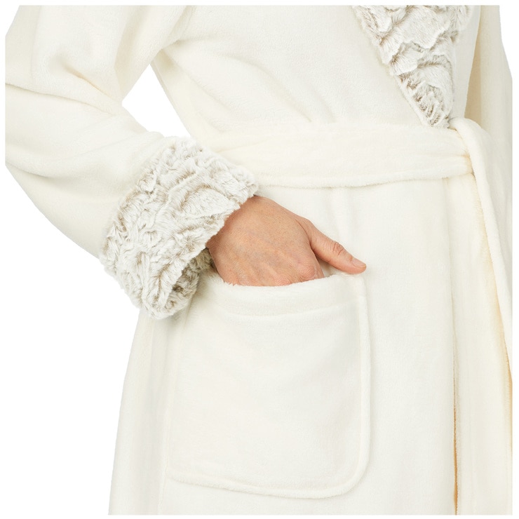 Carole Hochman Women's Plush Robe Ivory Costco Australia