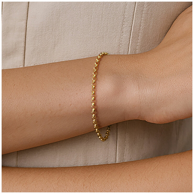 18KT Yellow Gold Belcher Bracelet 4.7g